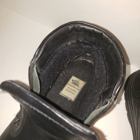 Spring Step Men's Black Low Boots with 2 Tongue Zippers Man Made Sole - Picture 10 of 11